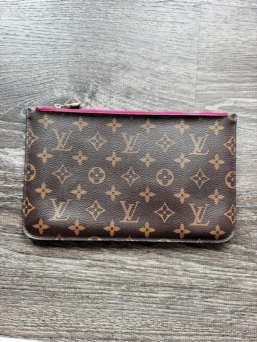 Louis Vuitton Pochette Felicie Zip Pouch Insert Brown & red